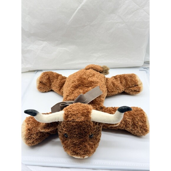 Mary Meyer Flip Flops Bubba Longhorn Brown Bull Cow Plush Stuffed Animal 13" HTF - Picture 8 of 12